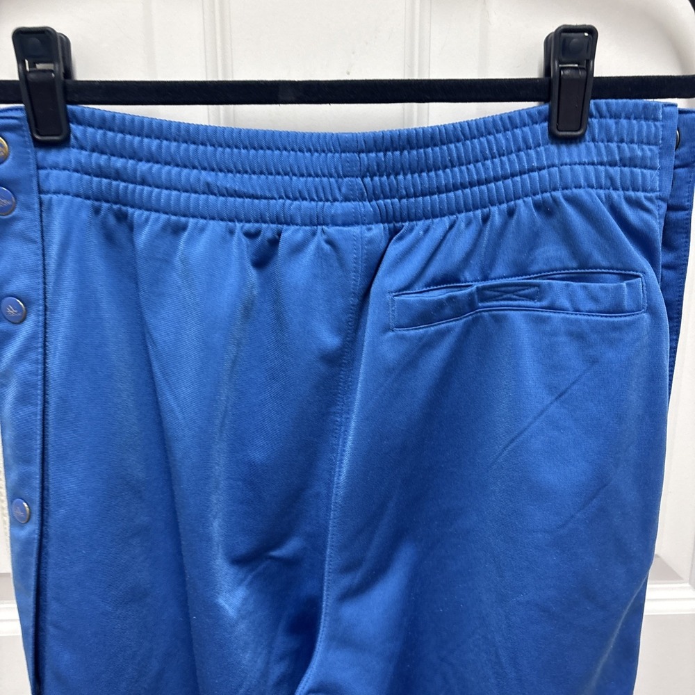 Vintage Vintage Blue Adidas Side-Snap Track Pants With White Three Stripe Design - Picture 4 of 9